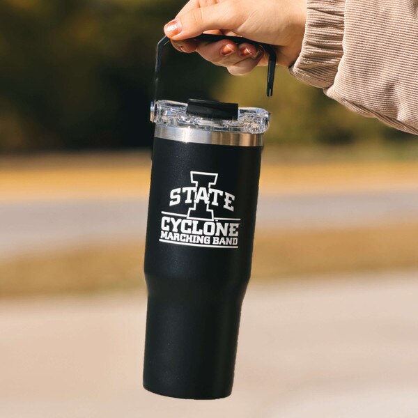 Cyclone Marching Band Black Stainless Steel Bucket Handle Tumbler (32oz)